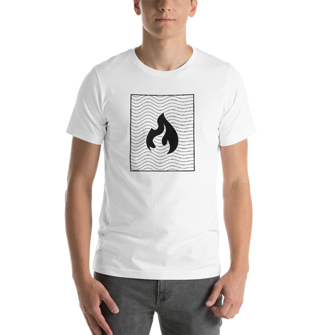 wavy flame (black) t-shirt