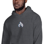 embroidered flame hoodie