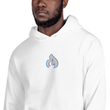 embroidered flame hoodie